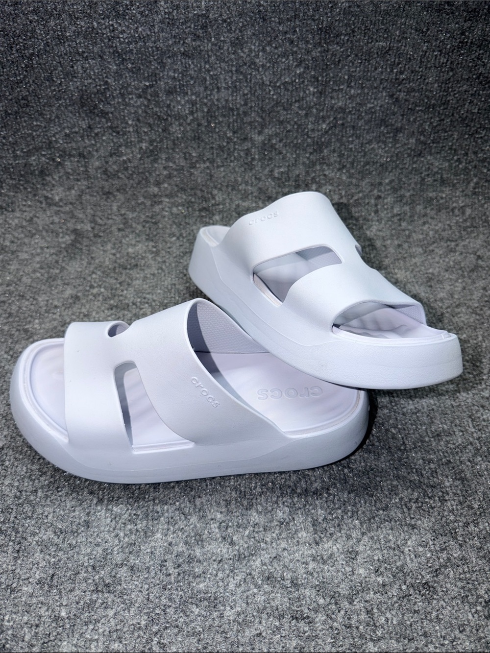 CROCS light Blue Dual-Strap Slide Sandals